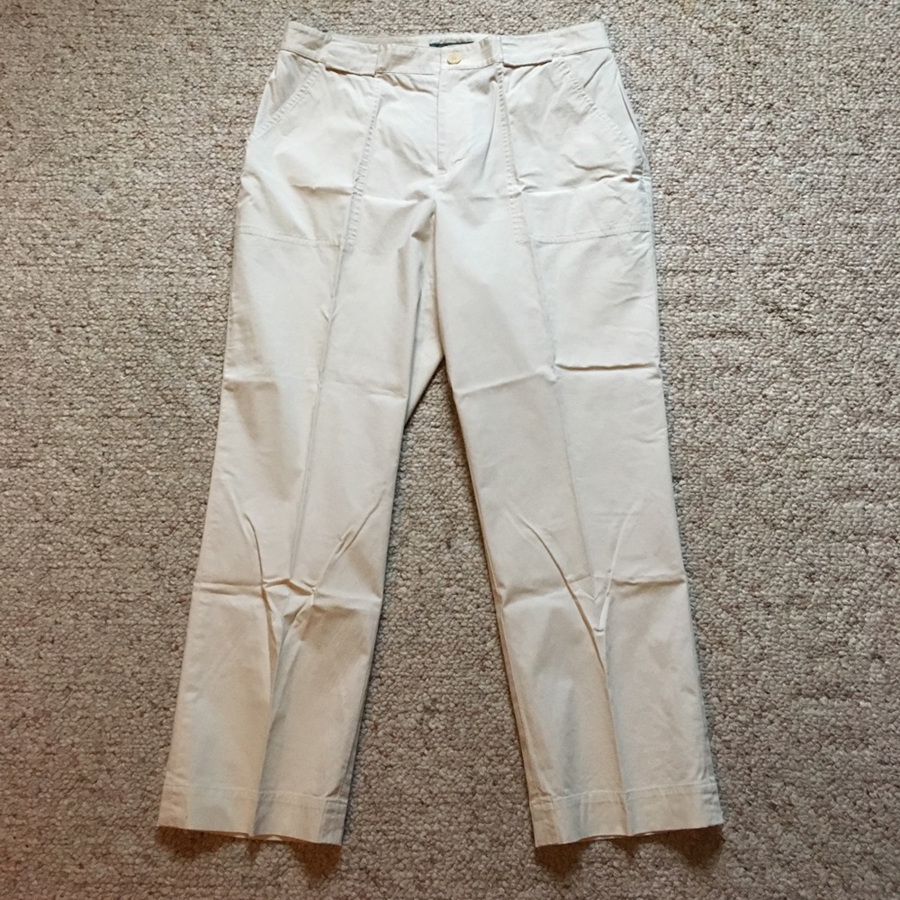 Ralph Lauren khaki crop ankle pants - Picture 2 of 3